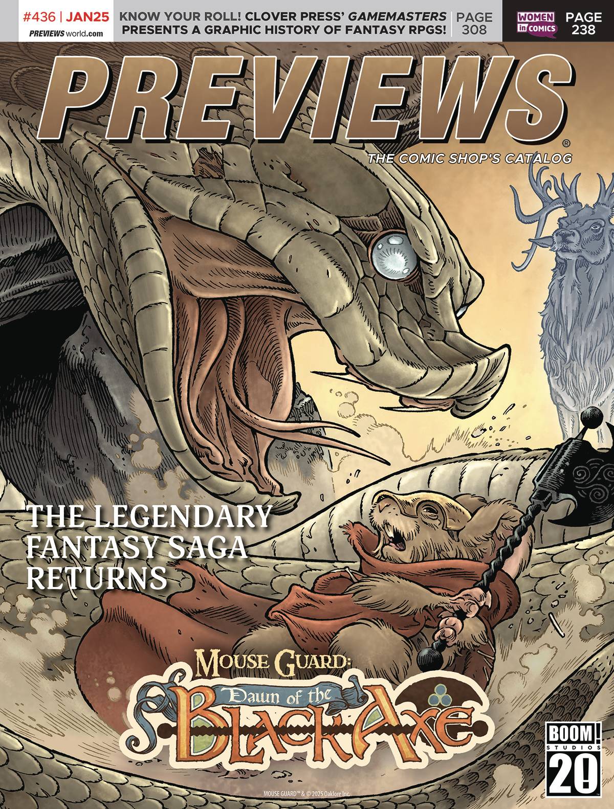 January 2025 Previews Font Cover